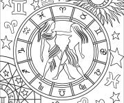 Coloriage Signe de zodiac G&eacute;meaux