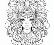 Coloriage Signe du astrologique Verseau fantaisie