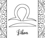 Coloriage Signe du zodiaque Balance du 23 septembre au 22 octobre