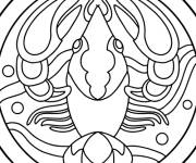 Coloriage Signe du zodiaque Cancer Freestyle