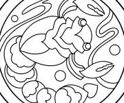 Coloriage Signe du zodiaque Cancer pour les gar&ccedil;ons