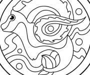 Coloriage Signe du zodiaque Capricorne pour petits