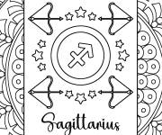 Coloriage Signe du zodiaque Sagittaire qui commence le 22 novembre