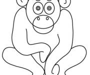 Coloriage Signe du zodiaque Singe