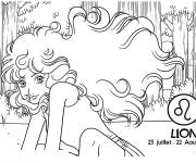 Coloriage Signe Lion de 23 Juillet au 22 Aout