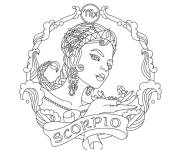 Coloriage Signe Scorpion en petite section