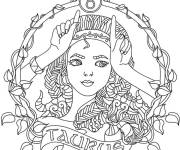Coloriage Signe Verseau en forme d'une belle femme