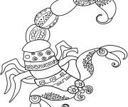 Coloriage Signe zodiaque scorpion anti-stress