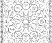 Coloriage Signes du zodiaque g&eacute;om&eacute;trique