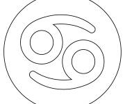 Coloriage Symbole Cancer PS