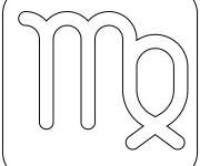 Coloriage Symbole de signe Vierge
