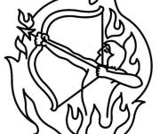 Coloriage Symbole du signe Sagittaire