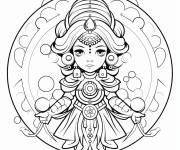 Coloriage Symbole Verseau g&eacute;om&eacute;trique