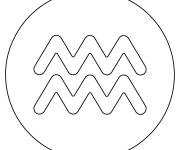 Coloriage Symbole Verseau tout facile