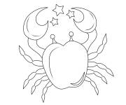 Coloriage Symbole Zodiaque Cancer cp