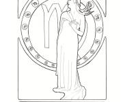 Coloriage Terre vierge zodiaque