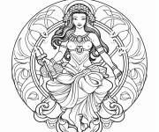Coloriage Verseau comme une belle fille