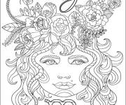 Coloriage Virgo signe astrologique