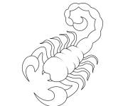 Coloriage zodiaque Scorpion en contour