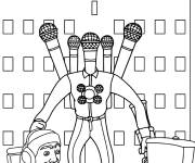 Coloriage Aventure de Microphone Mecha Boss et Skibidi Toilet