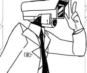 Coloriage Cameraman de dessin anim&eacute;