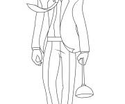 Coloriage Cameraman en marchant