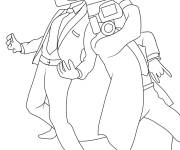 Coloriage Cameraman et Speakerman qui dansent
