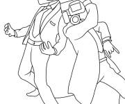 Coloriage Cameraman et Speakerman s'amusant