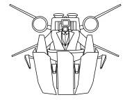 Coloriage Cam&eacute;raman pr&ecirc;t &agrave; attaquer