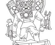 Coloriage Chef des Titans de Skibidi Toilet