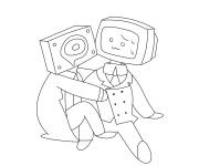 Coloriage Chibi Speakerman et TV man