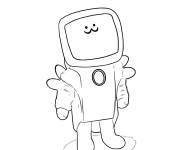 Coloriage Chibi Titan TV Man facile