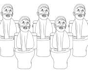 Coloriage Collection de Skibidi Toilet
