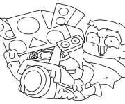 Coloriage Combat de Titan Speakerman, Skibidi Toilet et Cameramen