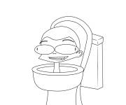 Coloriage Dr&ocirc;le de Skibidi pour enfants