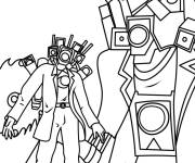 Coloriage Equipe de Titan Cameraman