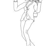 Coloriage Femme Haut parleur de Skibidi Toilet