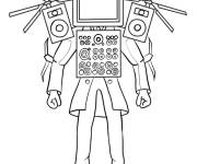 Coloriage Fusion de Titan TV Man et Speakerman