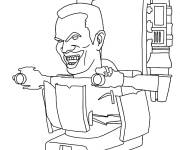 Coloriage G-Man g&eacute;ant en noir et blanc