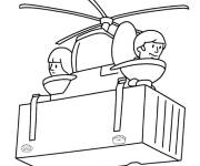 Coloriage H&eacute;licopt&egrave;re Skibidi