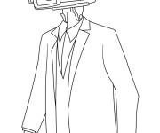 Coloriage Homme cam&eacute;ra de Skibidi Toilet