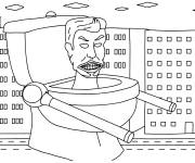 Coloriage et dessins gratuit Illustration Skibidi Toilet à imprimer