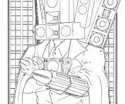 Coloriage Imagier Titan Speakerman