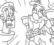 Coloriage Mario contre Skibidi Toilet