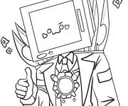 Coloriage Mignon Titan TV Man