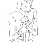 Coloriage Orateur avec son petit