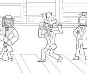Coloriage Personnage Clockmans de Skibidi