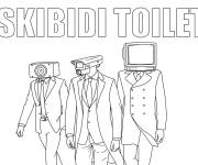 Coloriage Personnages de Skibidi Toilet
