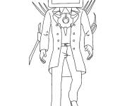 Coloriage Portrait de Titan tv man