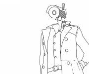 Coloriage Profil du Cameraman